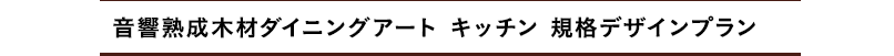 音響熟成木材ダイニングアート キッチン 規格デザインプラン